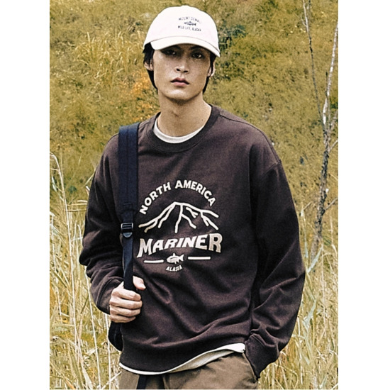 [알래스카(아울렛)]알래스카 플리스 기모 맨투맨 PAE4TR1810