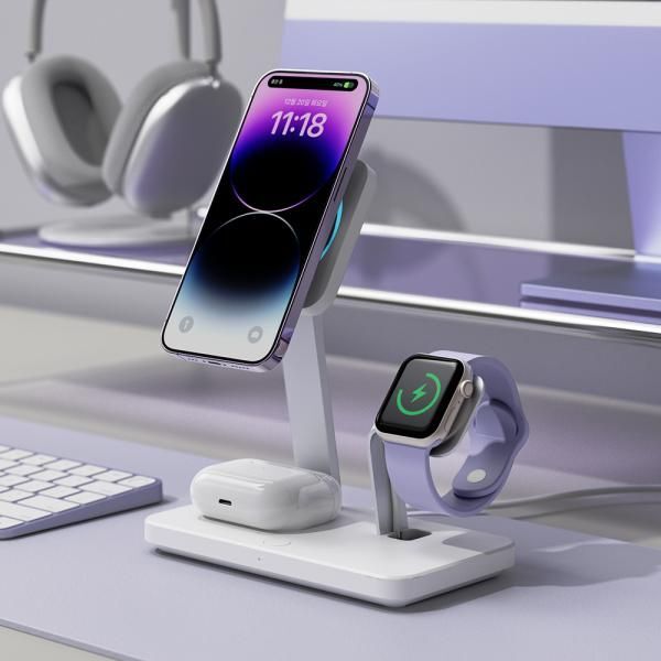 교보문고 ESR 할로락 3in1 쿨링팬 무선충전기 맥세이프 거치대