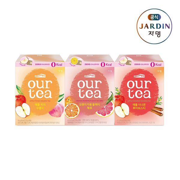 쟈뎅 [하프클럽/쟈뎅]쟈뎅 아워티 과일티백 제로칼로리 3종세트