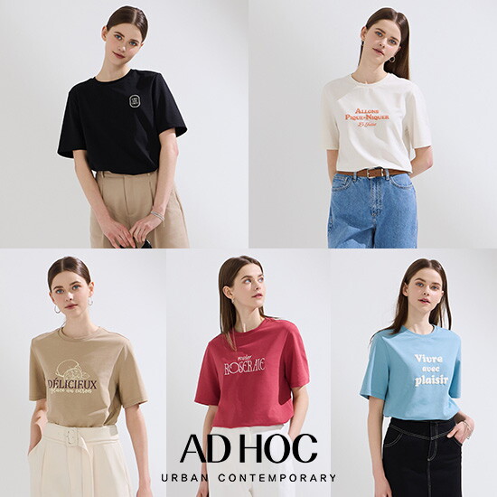 [애드혹]AD HOC 24SS 여성 아트웍 반팔 티셔츠 5종