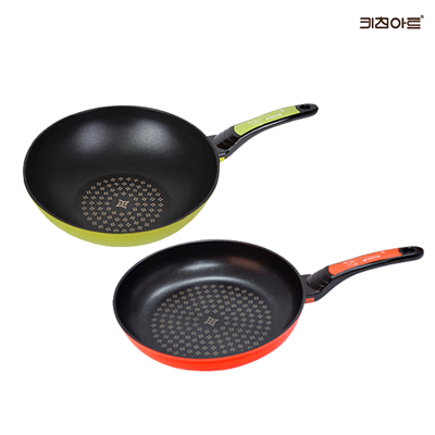 텐바이텐 키친아트 바빈 다이아몬드코팅 후라이팬세트 2종B(후28+궁28)