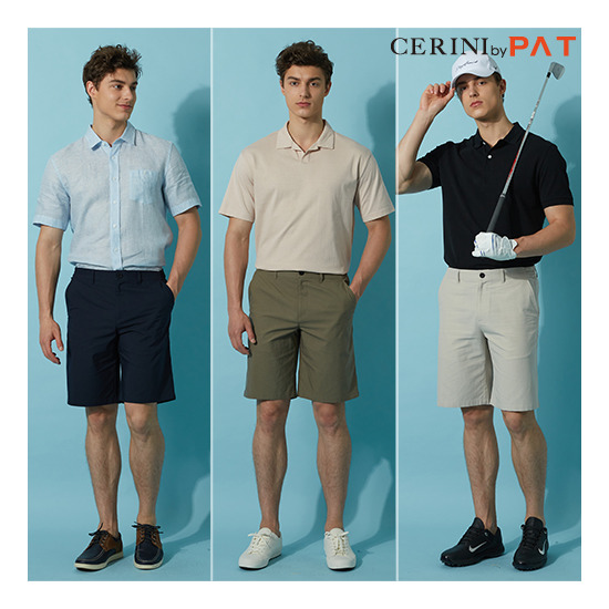 CERINI by PAT 남성 링클프리 면스판 반바지 3종