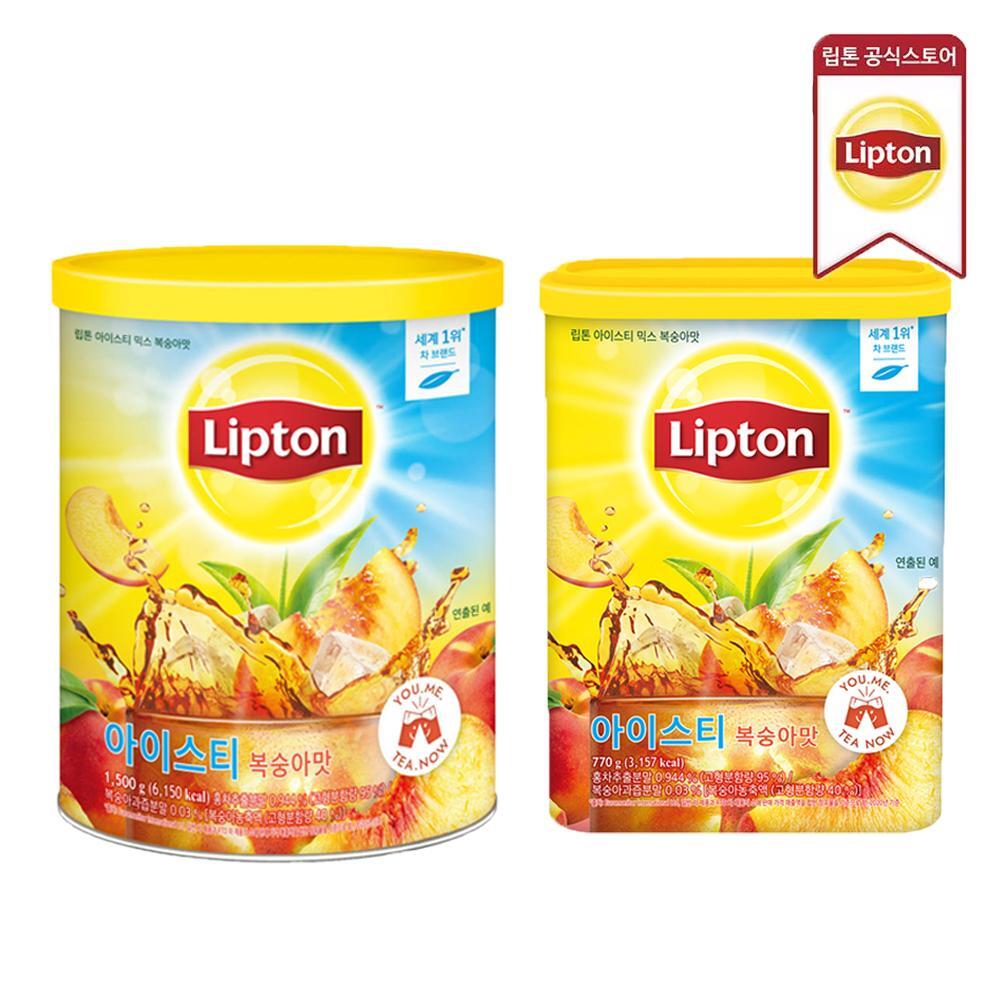 스윗티 립톤 유니레버 립톤 아이스티 복숭아 1.5kg 1개 + 아이스티 복숭아/자몽 770g 1개