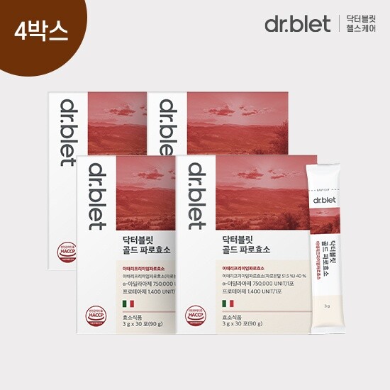 [닥터블릿][T][4박스] 닥터블릿 골드 파로효소 (3 g x 30포) X 4박스