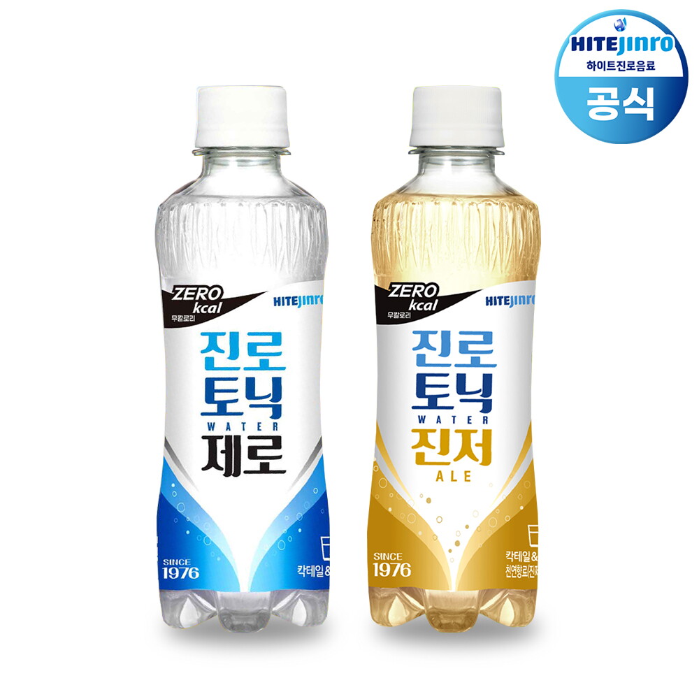 하이트진로 하이트진로 하이트진로 진로 토닉워터 제로 300ml x 12개 + 진저에일 300ml x 12개