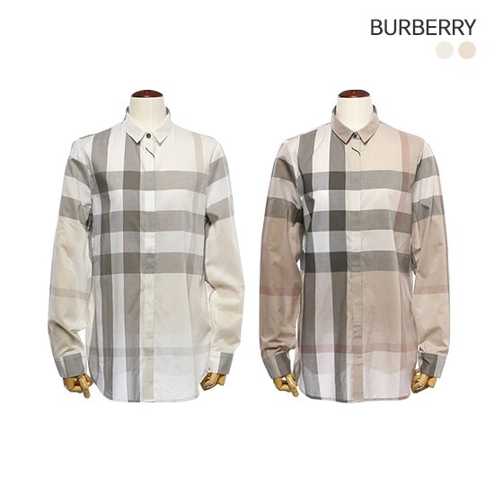 BURBERRY 브릿 체크 코튼 셔츠 (3976480/4015248/4061652)