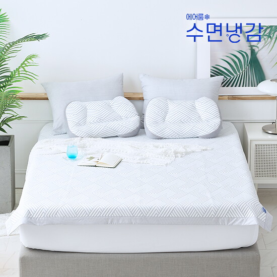 [에어룸]☆방송에서만 풀세트☆[Q]냉감패드2장+냉감베개2개+냉감베개커버2장+냉감이불1장