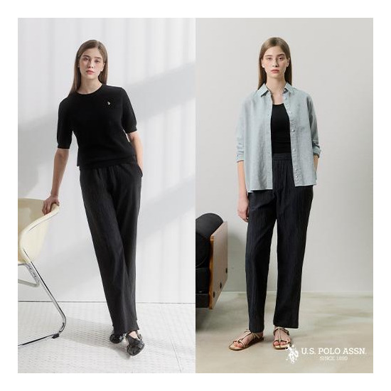[USPA]○USPA 26SS 여성 크리즈 퍤츠 2종