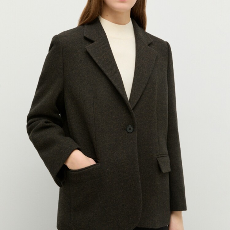 ㈜인동에프엔 쉬즈미스 울 헤링본 테일러드 싱글 자켓 SWWJKP42080