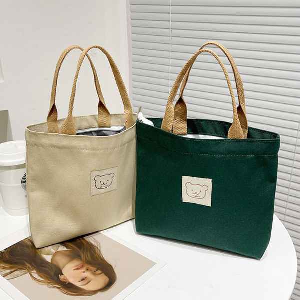 MDL협력회사 루즈루나 [루즈루나]마드리 캔버스 미니 손가방 에코백 대학생 가방 강아지산책 손목가방 피크닉 도시락가방