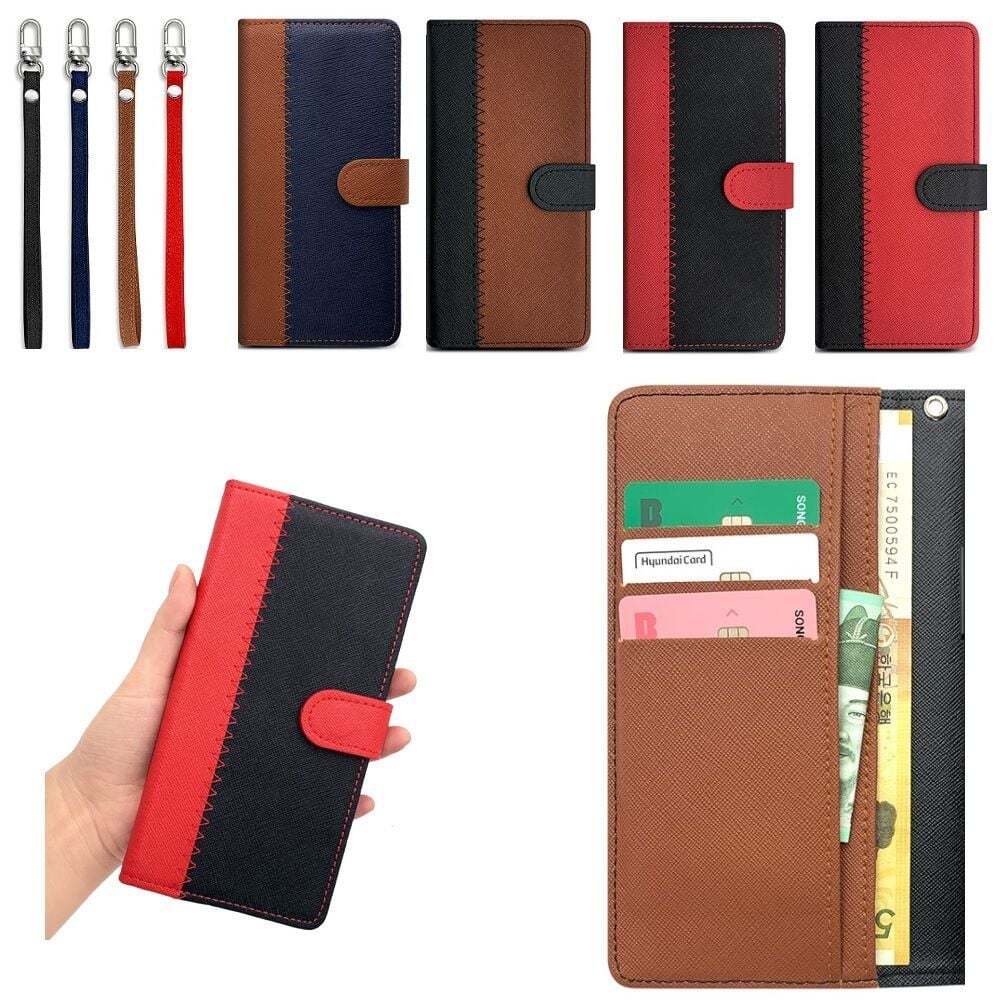 지오벤처스 LG G7 G7플러스 G710 소가죽 투스톤-스트랩 지갑