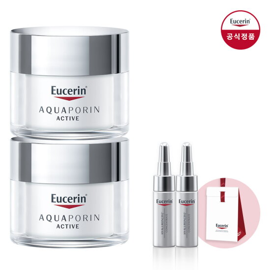 [유세린]유세린 아쿠아포린 액티브 포 노멀 투 컴비네이션 스킨 50ml 1+1 [증정]3X컨센트레이트 미니5ml 2개 + 리본선물상자