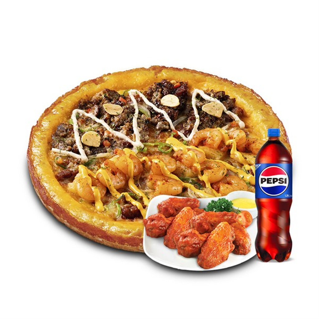 스마트콘 미스터피자 (미스터피자) 새우천왕M+핫윙8+콜라1.25L