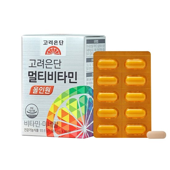[싱글_10개월분]고려은단 멀티비타민 올인원 (1,560mg*60정*5Box)
