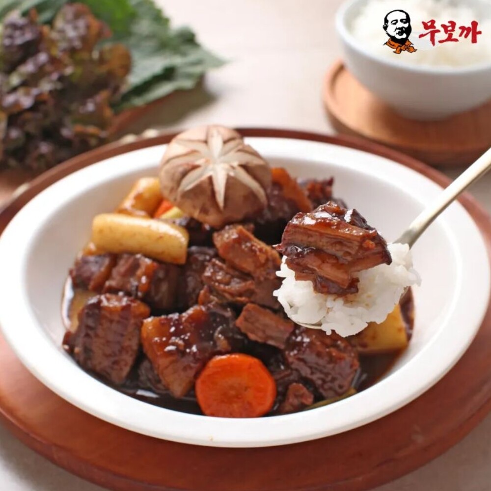 (주)다담 무보까국밥 [무보까] 국내산 한돈 순살 돼지갈비찜 500g x 1팩, 삼겹 돼지갈비찜