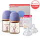 [더블하트][더블하트] 3세대 160ml 디어프렌즈 트윈팩(젖병2개/노꼭지) + 젖꼭지 4개