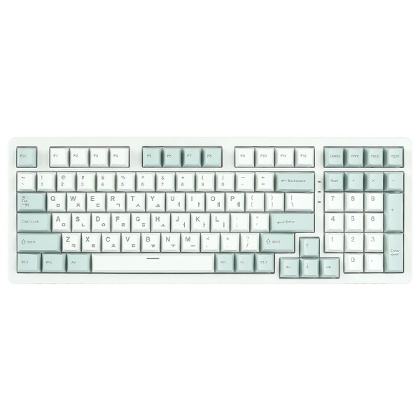 지클릭커 기타 지클릭커 WK98 8K 풀윤활 무선 블루투스 기계식 그린 라이트 (제주바다, 37g)