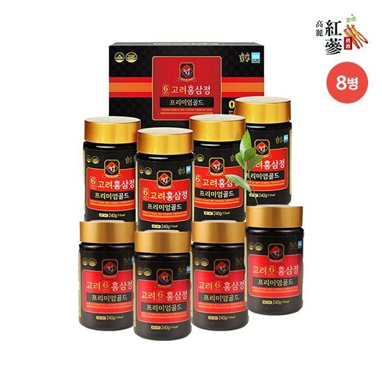 ●[더블] 홍삼정 프리미엄 골드 240g x 8병