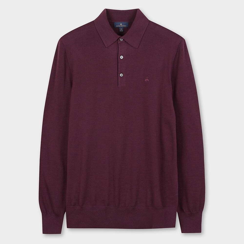 상세참조 브룩스브라더스 메리노울 폴로스웨터 (레드) (BBWTMF9637DEW)