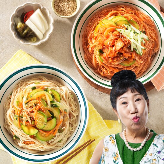 박막례할머니 여름 국수 SET (간장 비빔국수 +묵은지 비빔국수)