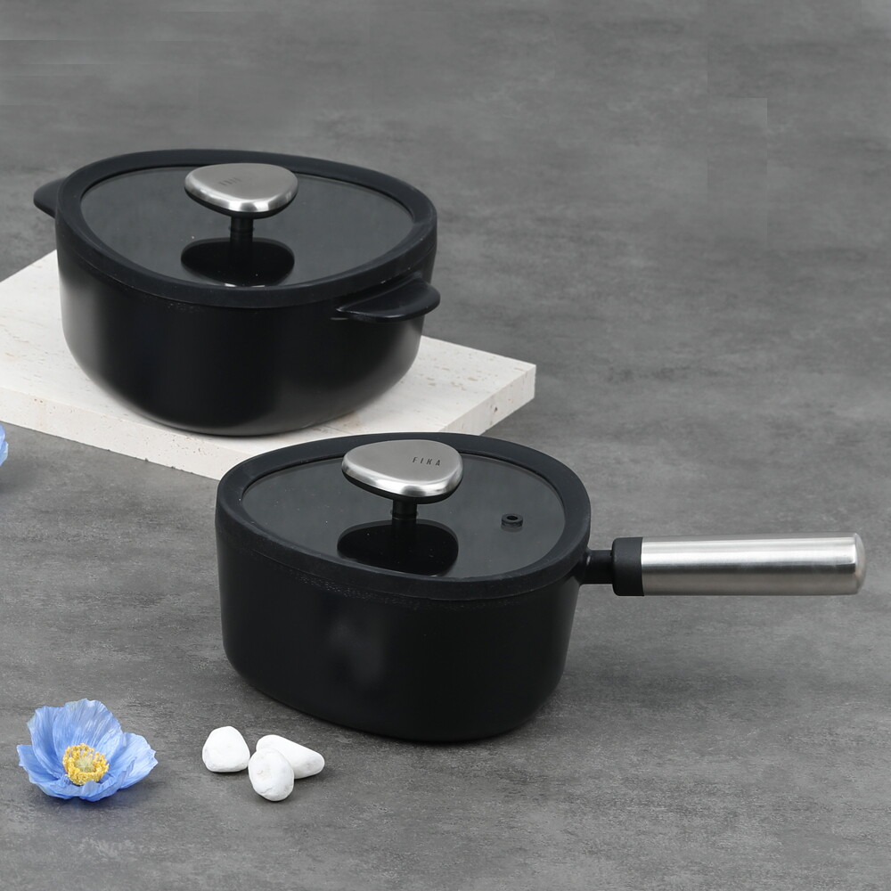 네오플램 피카 아펙스 블랙 IH 인덕션 냄비2종(18편수+20양수)