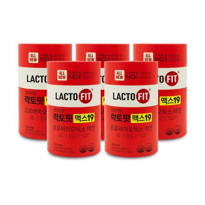 셀러허브 식품 [종근당건강] 종근당건강 락토핏 생유산균 락토핏 맥스19  2g x 60포 X 5통 I SH