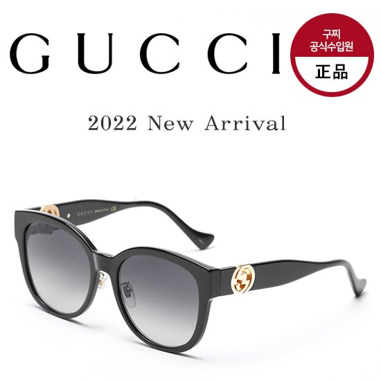 ○[22년 최신상] GUCCI 인터로킹G 선글라스 (GG1028SK) + 골드 메탈 체인