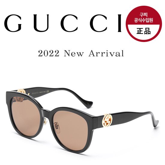 ○[22년 최신상] GUCCI 인터로킹G 선글라스 (GG1028SK) + 골드 메탈 체인