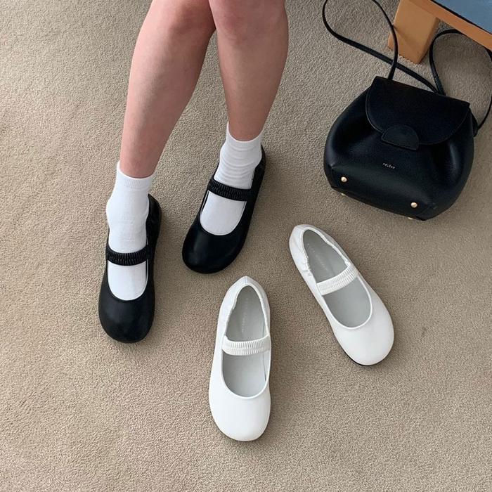 셀러허브제화 [슈썸] RJ-p31122 여성 둥근코 데일리 발등 밴딩 플랫