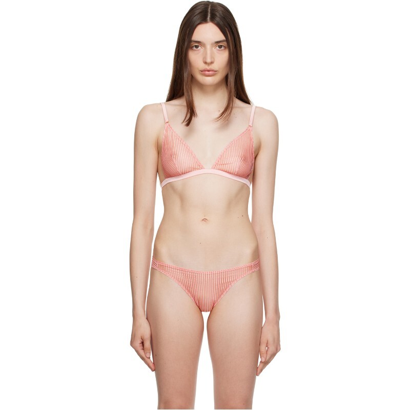 KIKI DE MONTPARNASSE 키키 드 몽파르나스 키키 드 몽파르나스 핑크 스트라이프 브라 231015F073012