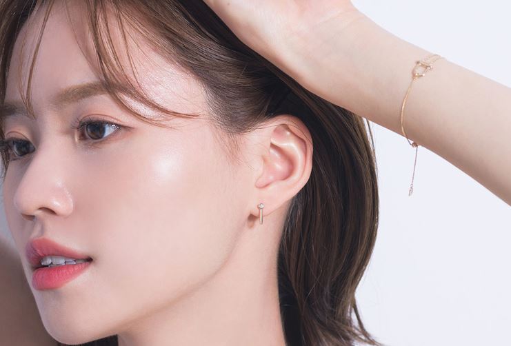 미니골드(주얼리) (14K)배우-서은수) 공식협찬! (디어 베키오) 투또 원터치 귀걸이 ELKM4128_MA