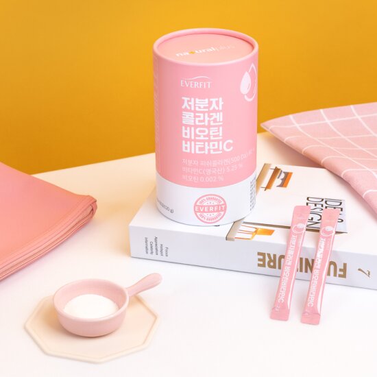 에버핏 어린저분자 피쉬콜라겐 비오틴 비타민C 60포 3통(180포)/히알루론산 먹는엘라스틴 밀크세라마이드