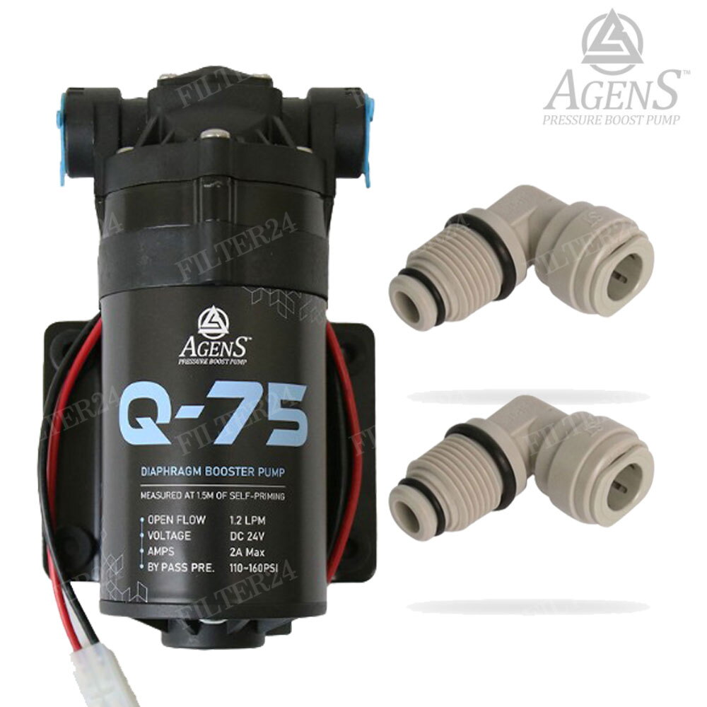 JY 필터24 아겐스 부스터펌프 Q-75 DC24V 분당 1.2L/커넥터포함 [석션자흡가능]
