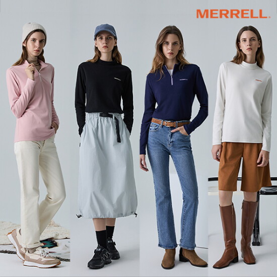 [머렐(MERRELL)]머렐 24FW 여성 상의 세트 4종 (모크넥 2종 + 반집업 2종)