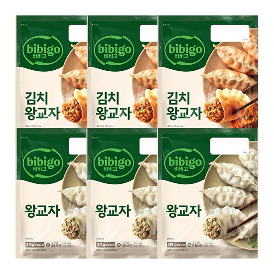 [비비고](CJ제일제당) 비비고 왕교자 3봉 + 김치왕교자 3봉 (총6봉)