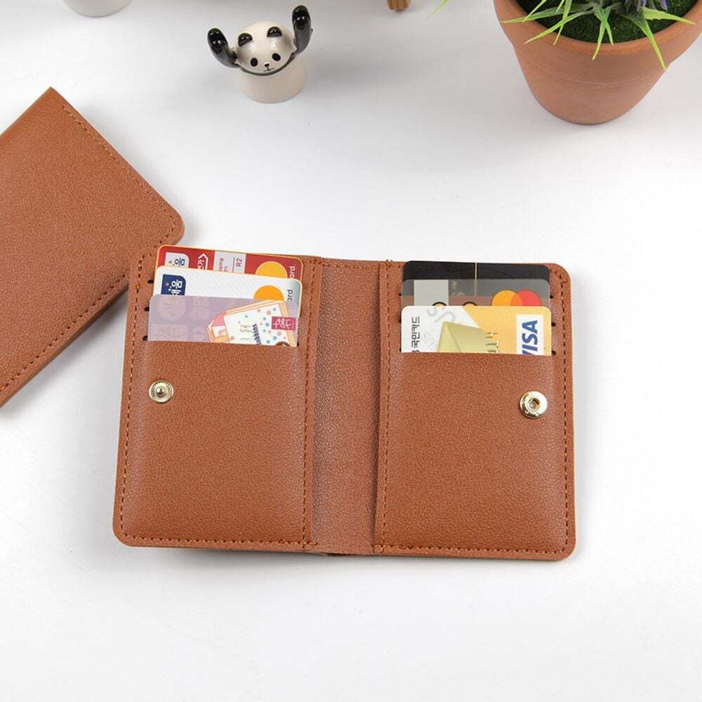 지오벤처스 6개 포켓 세로 신분증 명함 지폐보관 신용카드지갑 탄