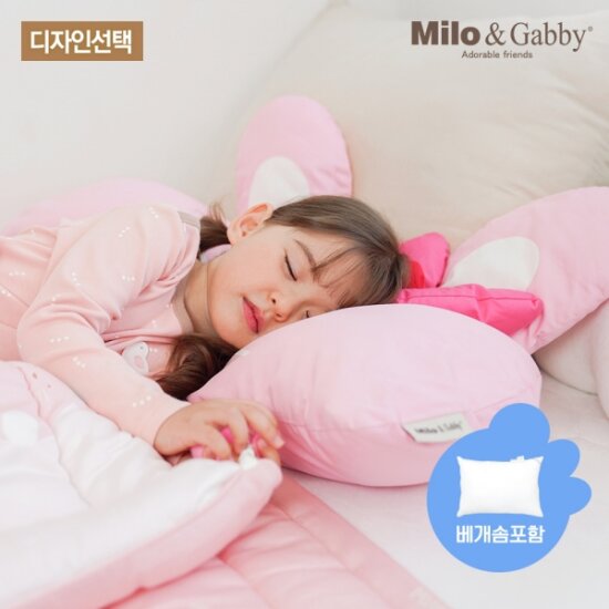 [밀로앤개비] 동물 롱 바디필로우 베개 (커버1+솜1) 세트 유아베개/아기베개/돌아기베개/바디필로우