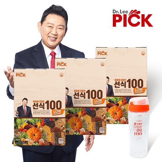 [이경제]○이경제 더힘찬선식100 3박스(30g*150포)+전용 쉐이커 1통