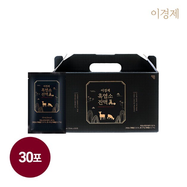 농업회사법인㈜새롬한방제약 <b>이경제</b> <b>흑염소</b><b>진액</b> 眞 1박스 (70ml X 30포)