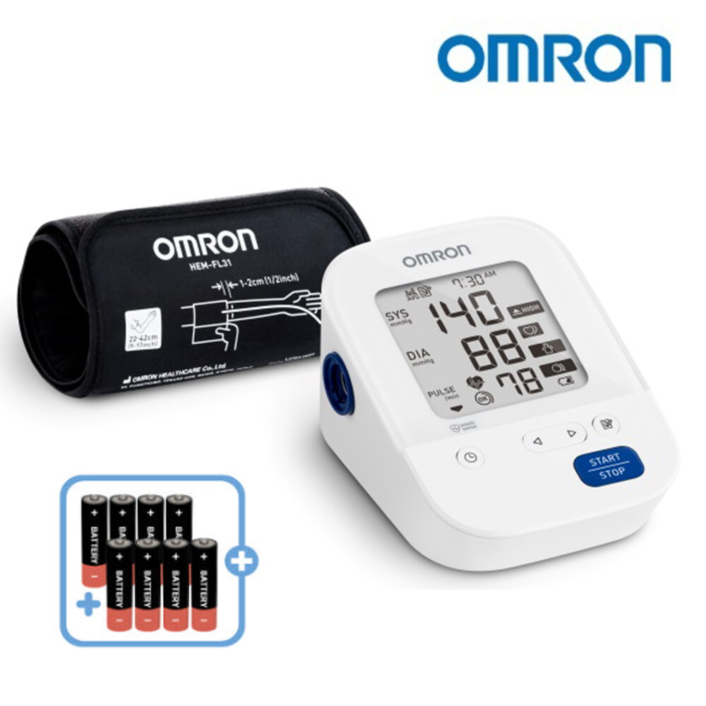 오므론 ★롯데혜택가 [건전지 추가구성] 오므론 HEM-7156 가정용 피트커프 자동 전자 혈압계