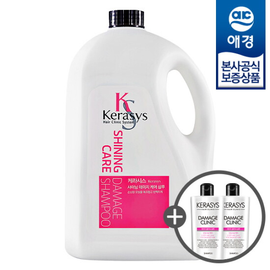 [애경][애경] 케라시스 샤이닝 데미지 샴푸/린스 4L x1개 + 펌프 (+ 샴푸 180ml x2개 증정)