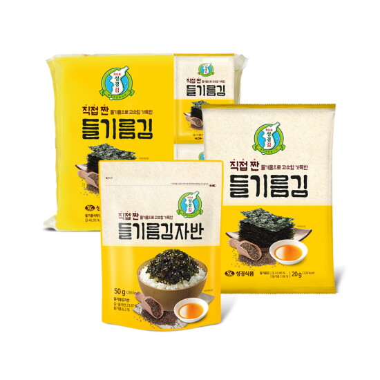 [성경김]성경식품 들기름김 종합세트(식탁 4g*48봉+자반 50g*7봉+ 전장김 20g*5봉)