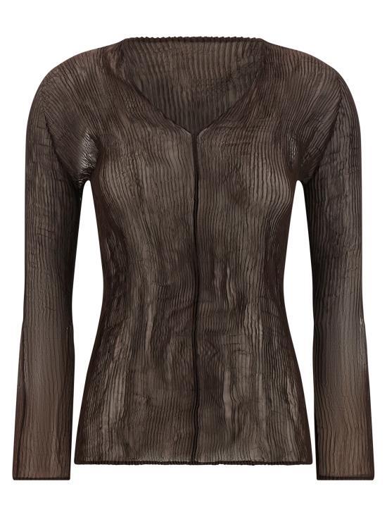 ISSEY MIYAKE 이세이미야케 [해외] 26SS 이세이 미야케 블라우스 IM66FJ41345 Brown