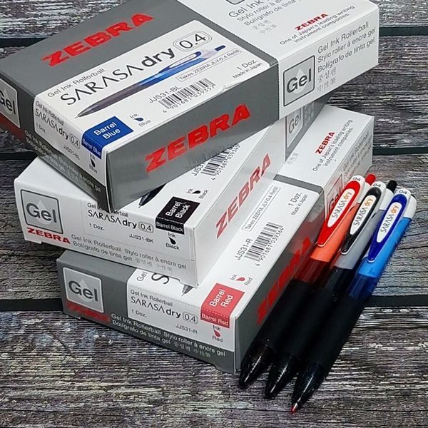 브이와이 [하프클럽/브이와이]수입볼펜 젤 중성펜 사라사 드라이 0.4mm 1다스