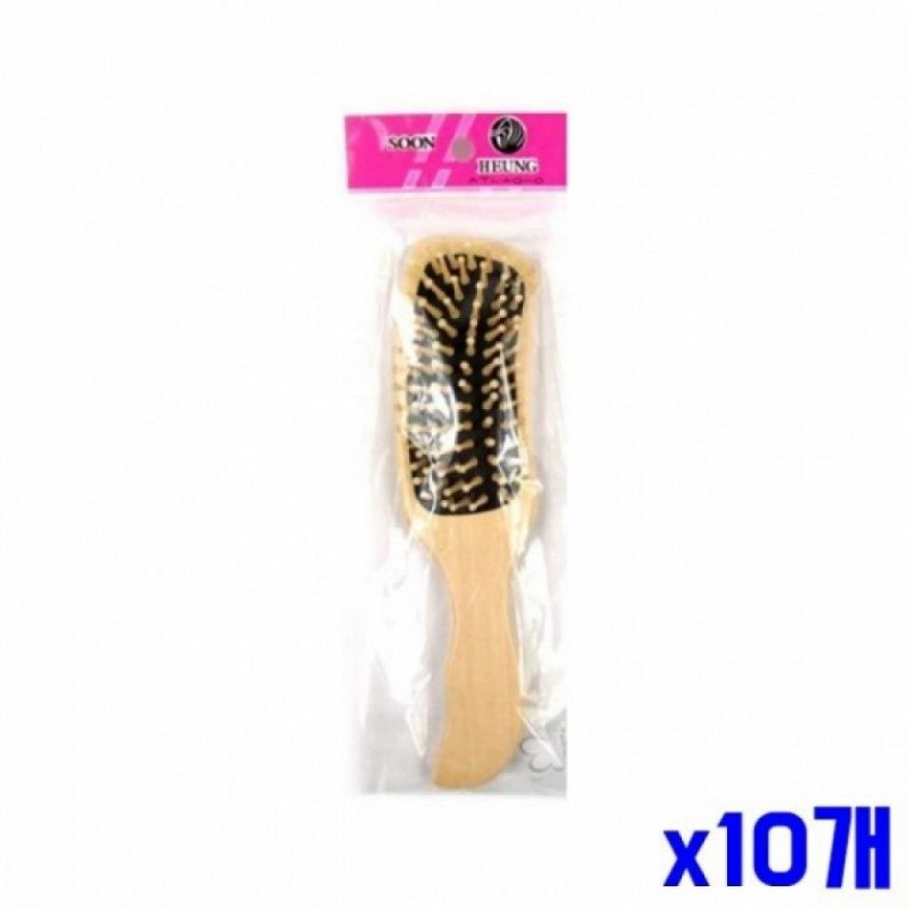 지오벤처스 헤어용 원목 쿠션 빗 머리결 관리 브러시