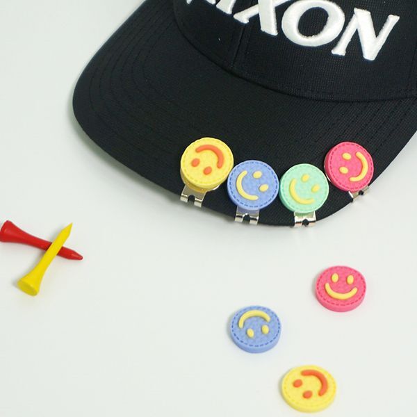 바로스포츠 [하프클럽/바로스포츠]파스텔 스마일 골프 볼마커 자석 골프 볼마크