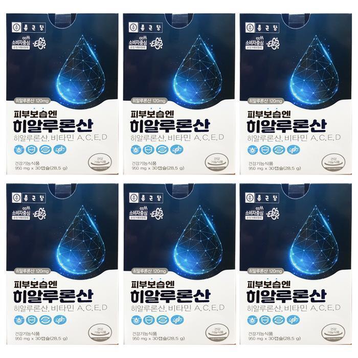 종근당 [종근당]종근당 피부보습엔 히알루론산 950mg x 30캡슐 6개 HIS (25416273)