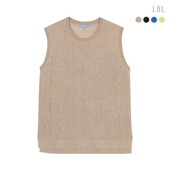 [LBL](25SS) 프렌치린넨 실크시스루 슬리브리스 니트