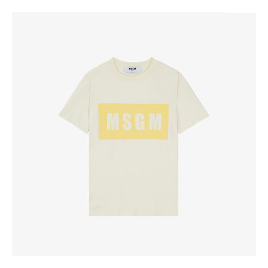 [MSGM] 여성 박스 로고 반팔티 화이트 MGM22FRTS304OW
