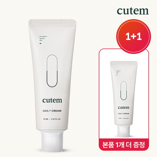 [큐템]★최저가 1+1 단 3일★[공식몰1등수분크림] 큐템 데일리 크림 75ml * 2